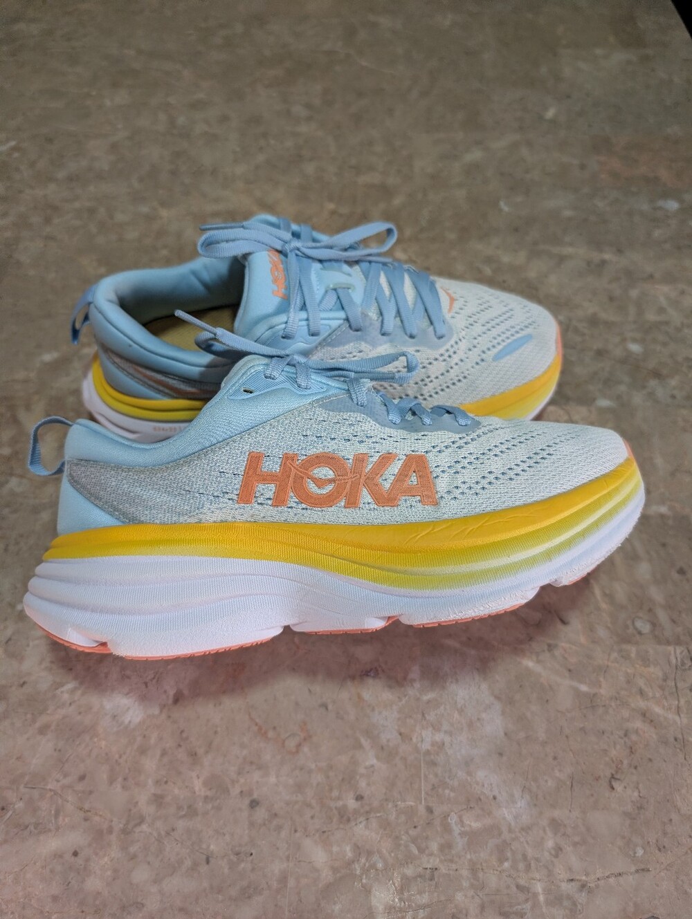Hoka One One Bombi 8 Running Cushioned Shoes Summer Song Women's Size 7.5B - Picture 9 of 11